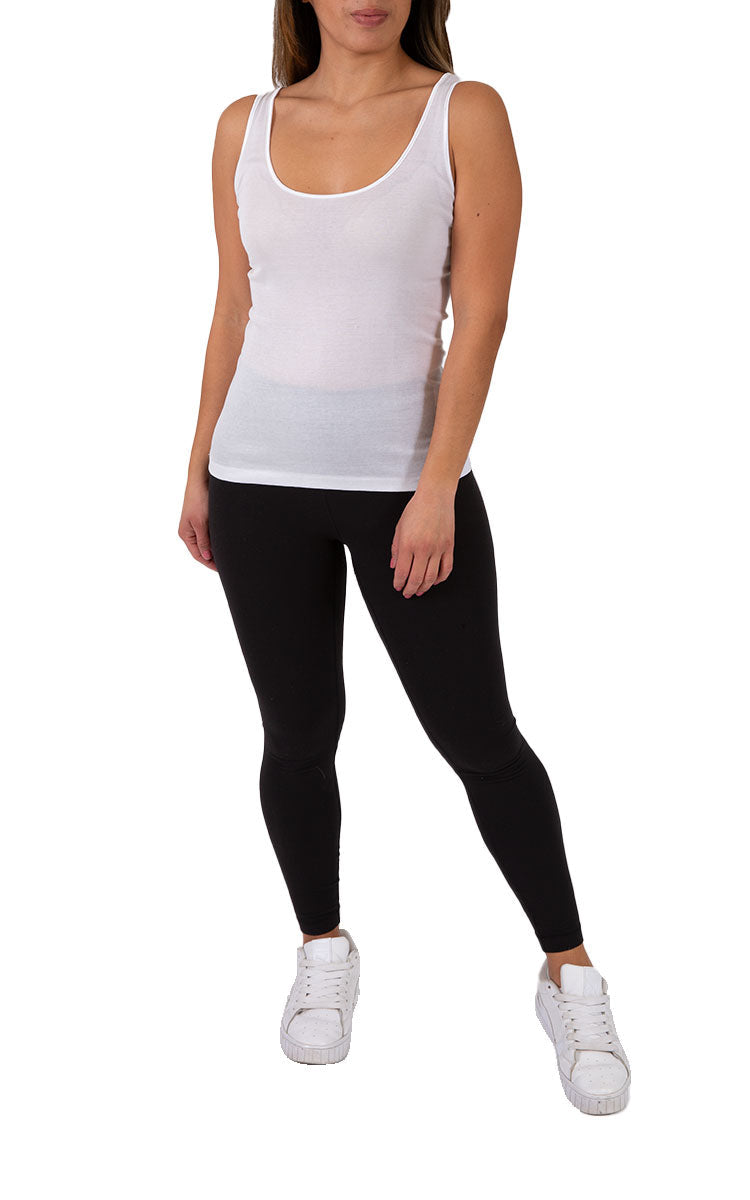 Emmebivi 100% Filoscozia® Cotton Singlet 2 Pack in Black, White 13832