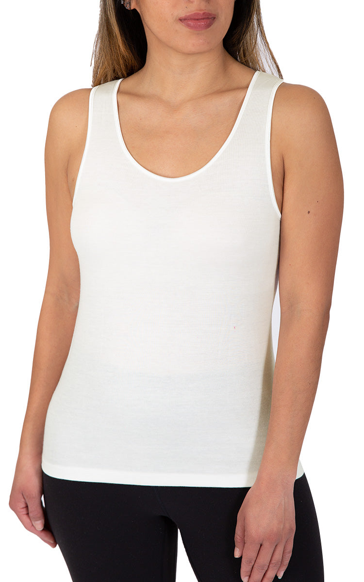 Emmebivi tank singlet in ivory Australia