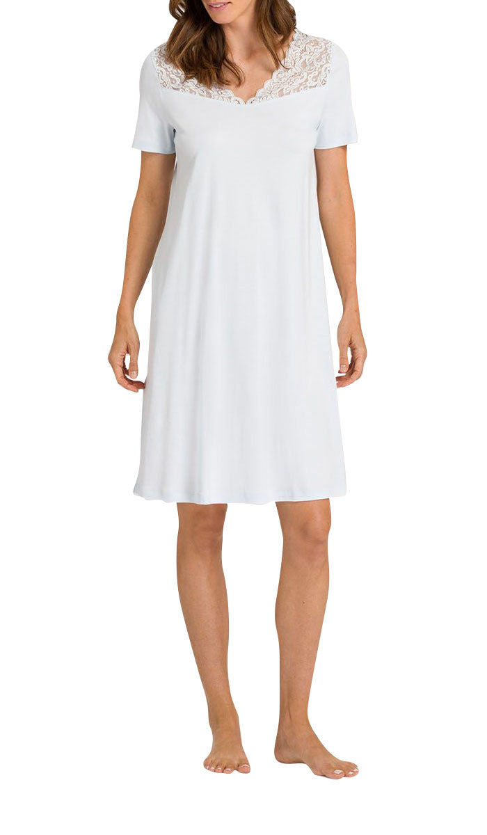 Hanro Short Sleeve Nightgown Ladies Cotton Nighties By Hanro