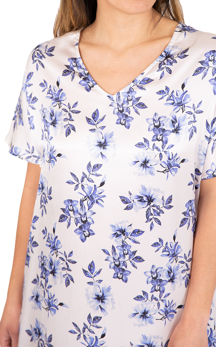 Love and Lustre Silk Kaftan in hibiscus floral print LL550
