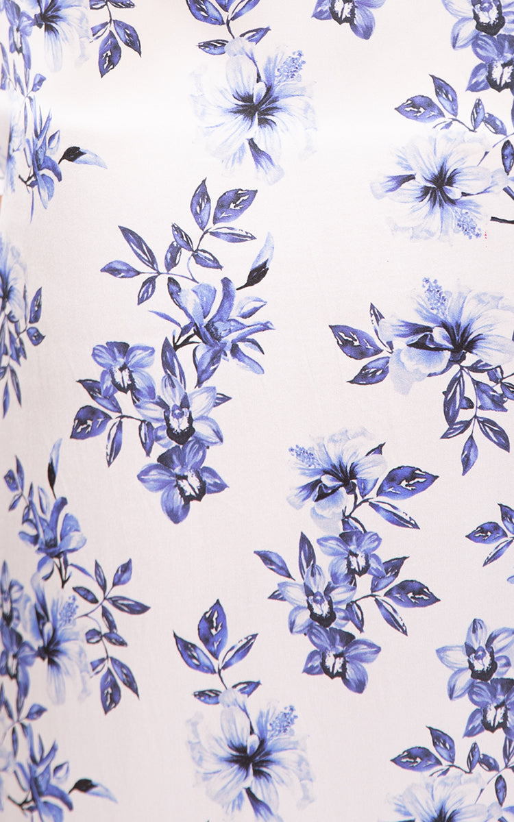 Love and Lustre Silk Kaftan in hibiscus floral print LL550