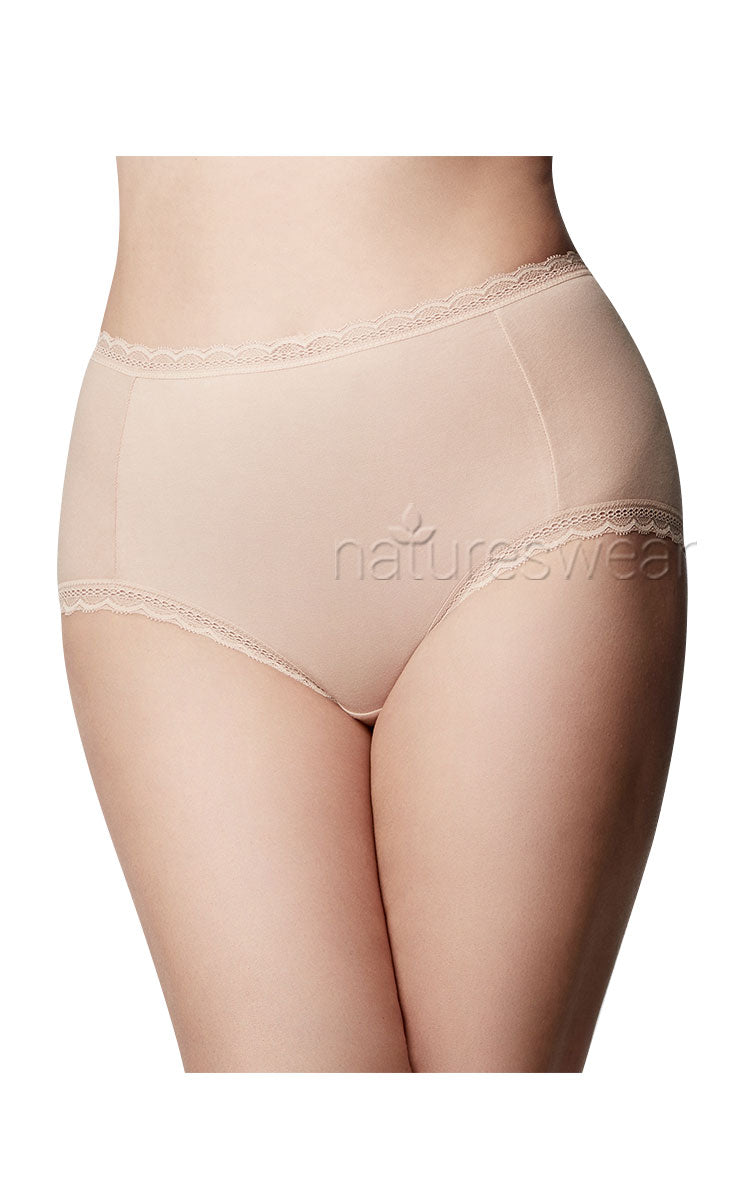 The Knicker Cotton Maxi Brief Nude Australia and New Zealand Natureswear
