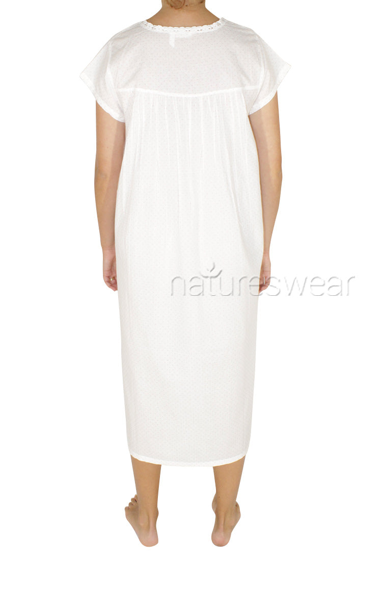 Woman wearing French Country cotton sleepwear