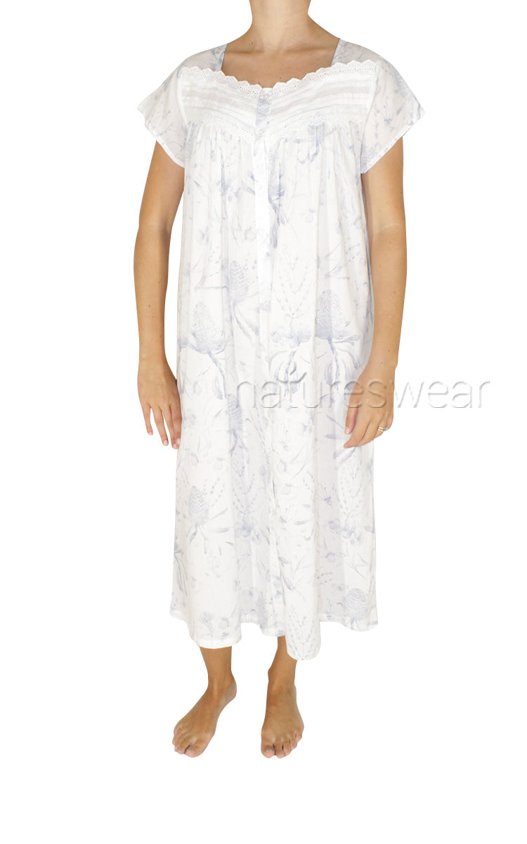 Woman wearing French Country summer nightie