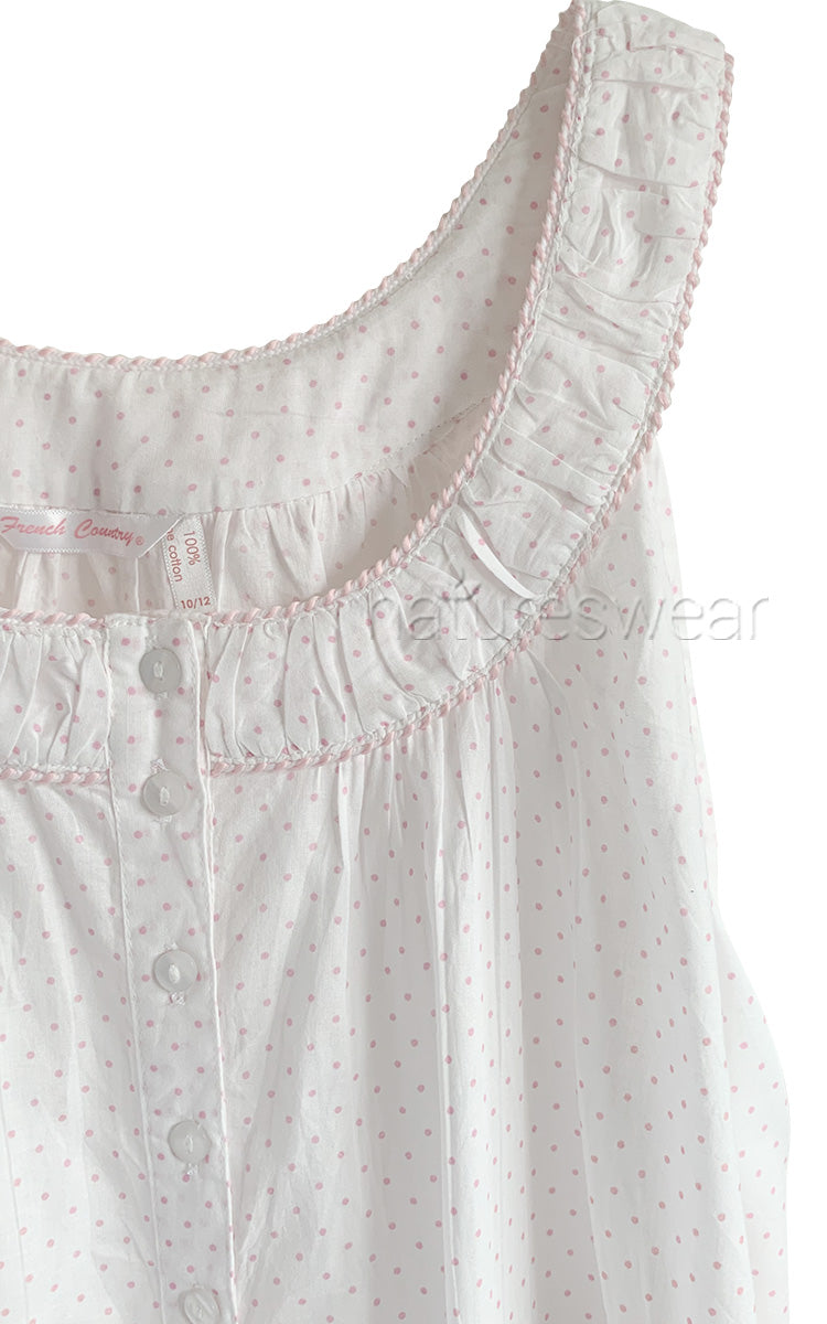 French Country cotton nightie close up photo of fabric