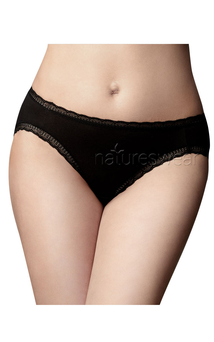 The Knicker Cotton Bikini Brief Black Australia and New Zealand Natureswear