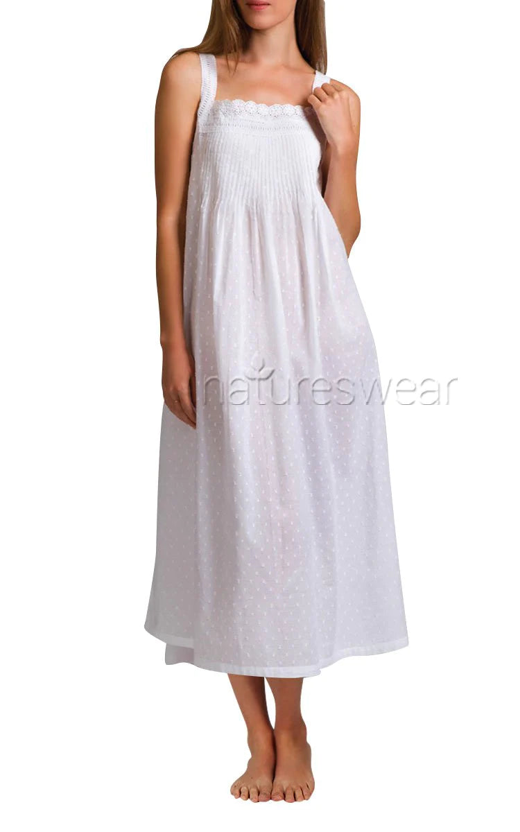 Arabella MATCHING SET Sonia Robe and Josie Nightie in White Hailspot MD-1 and MD-74 (XS-M)