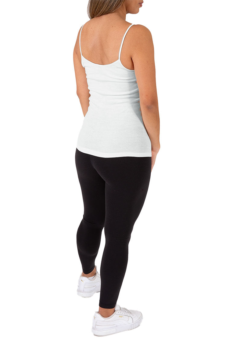 Emmebivi 100% Cotton Singlet Thermal in White 30811