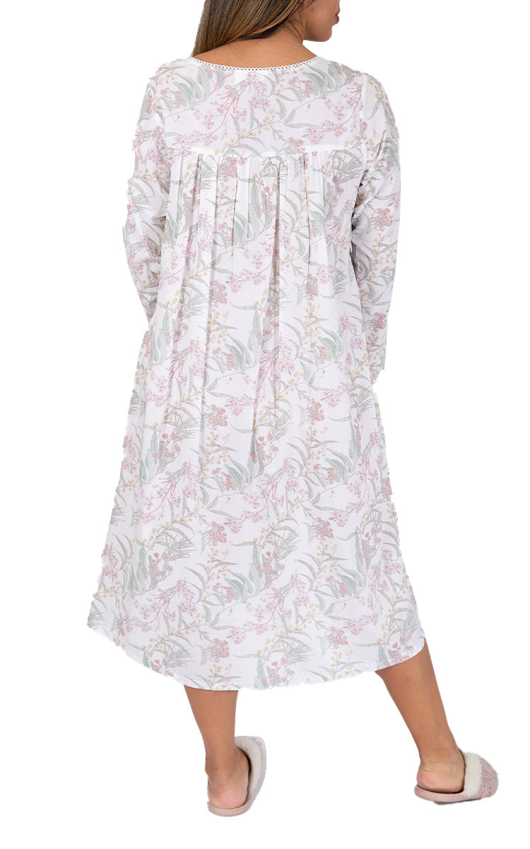 Women wearing nightgown made from cotton by the brand french country designed in Australia