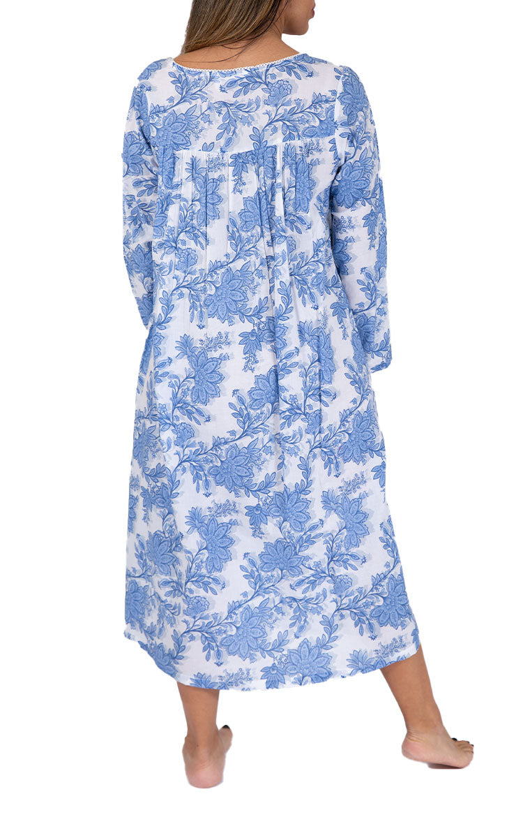Woman wearing cotton nightie from french country Australia