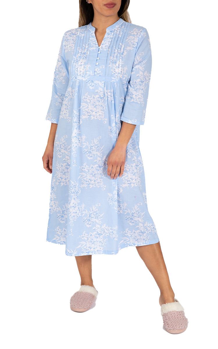 Woman wearing cotton nightie from french country Australia