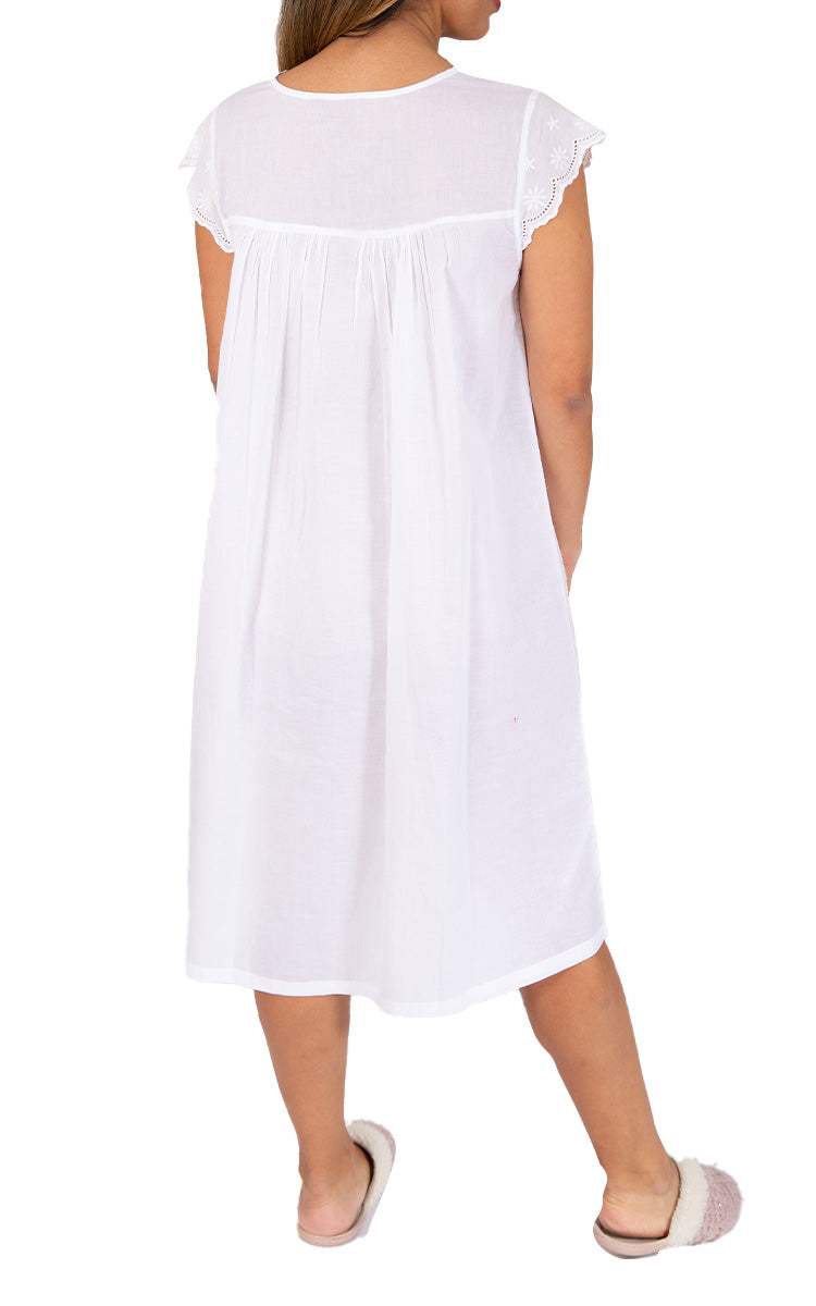 Classic white cotton nightie with cap sleeve from French Country Australia