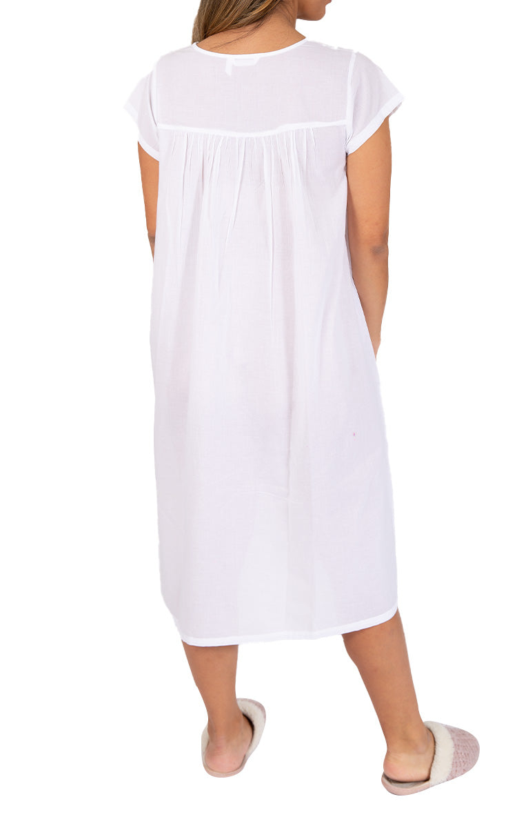 Classic white cotton nightie with cap sleeve from French Country Australia