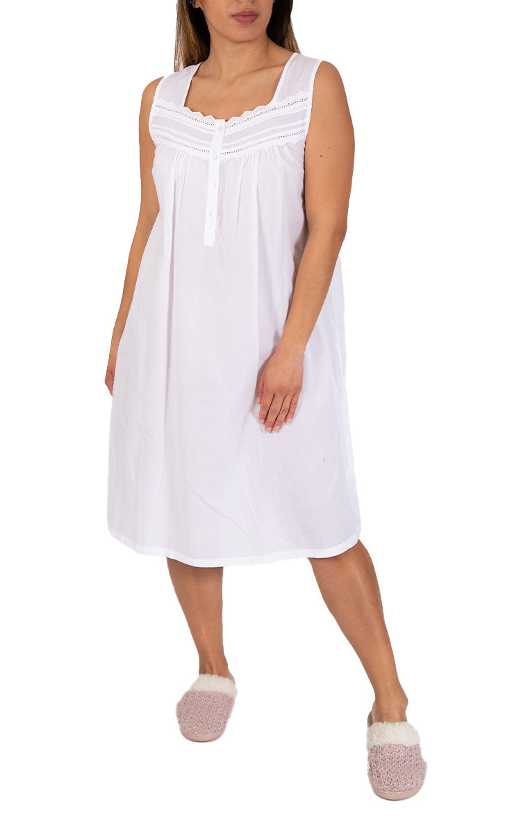 Classic white cotton nightie by french country Australia