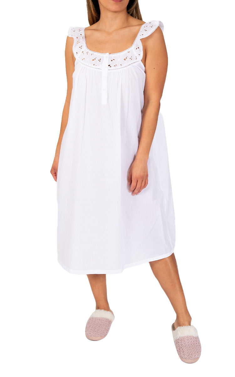 Classic white cotton nightie by french country Australia