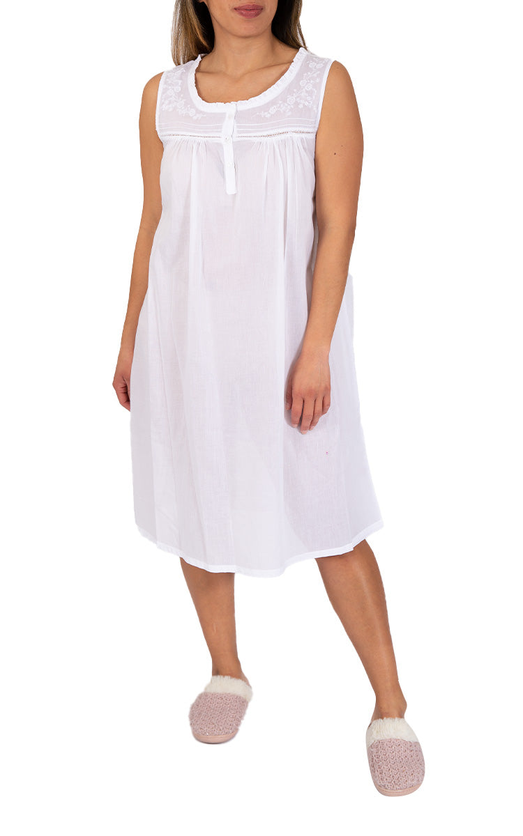 Classic white cotton nightie by french country Australia