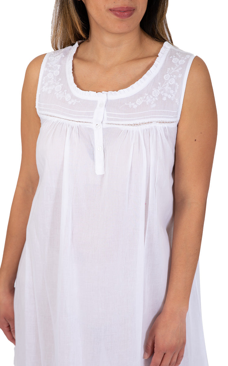 Classic white cotton nightie by french country Australia