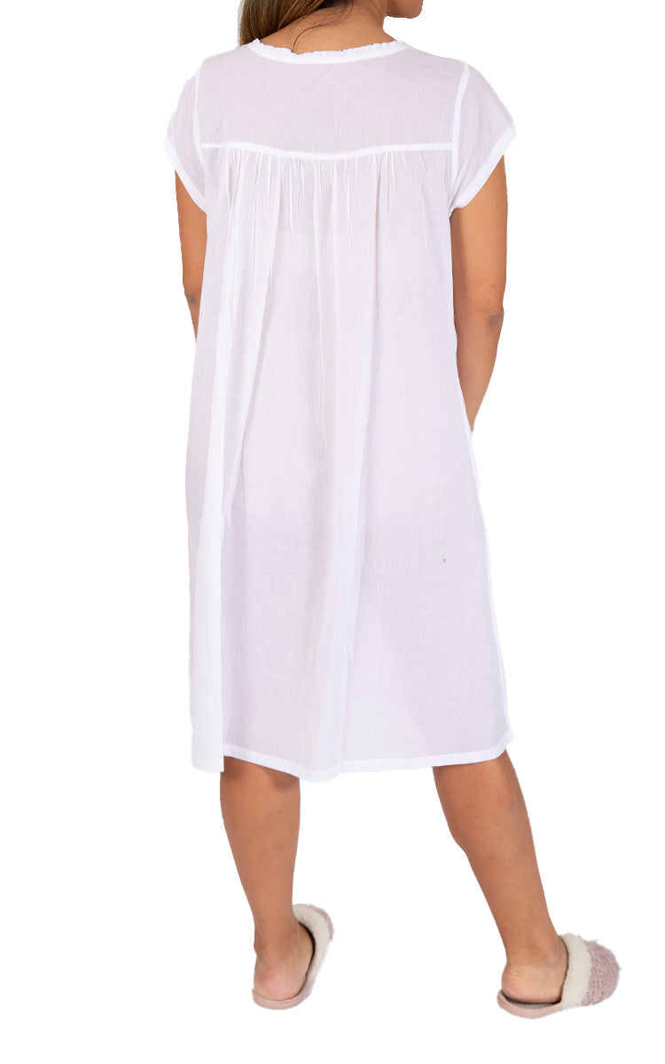 Classic white cotton nightie with cap sleeve from French Country Australia