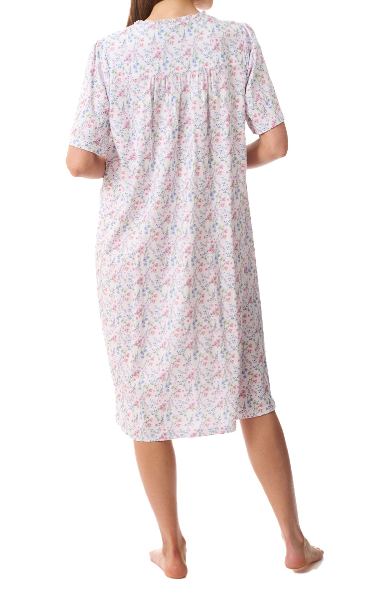 Givoni 100% Cotton Jersey Short Sleeve Nightgown In Biella 8LP31B