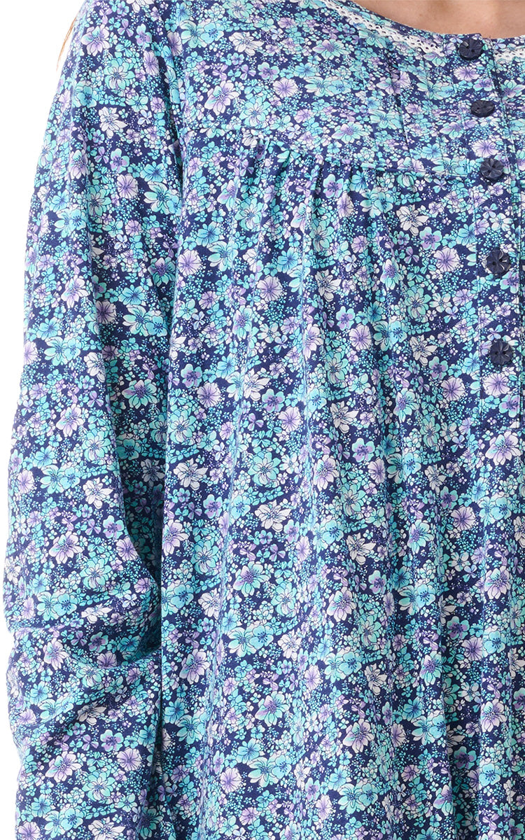 Givoni 100% Cotton Jersey Nightgown In Jada Royal Blue 7LP29J