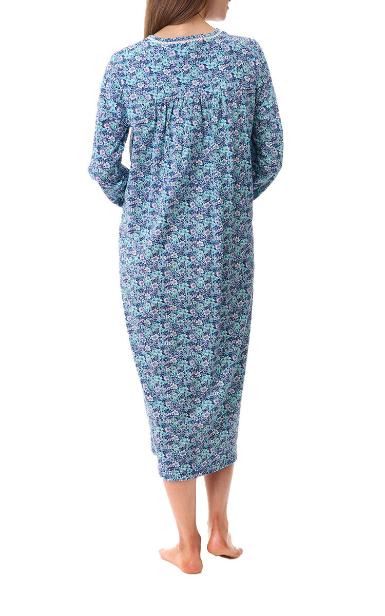 Givoni 100% Cotton Jersey Nightgown In Jada Royal Blue 7LP29J