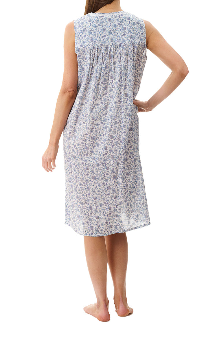 Givoni 100% Woven Cotton Sleeveless Nightgown In Astrid 6BV46A