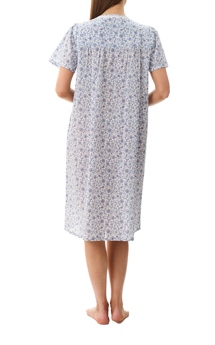 Givoni 100% Cotton Short Sleeve Nightgown In Astrid 6BV47A