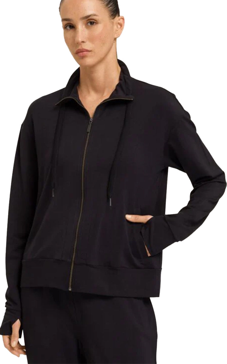 Hanro Balance Long Pant and Matching Cardigan in Black Beauty SALE