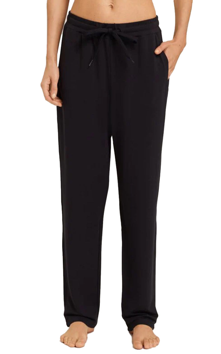 Hanro Balance Long Pant and Matching Cardigan in Black Beauty SALE