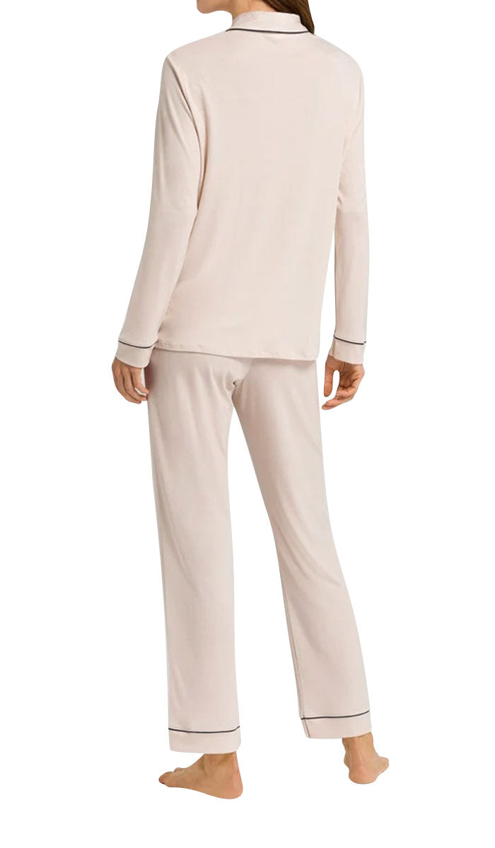 woman wearing Hanro Nightgown Almond Natural Comfort