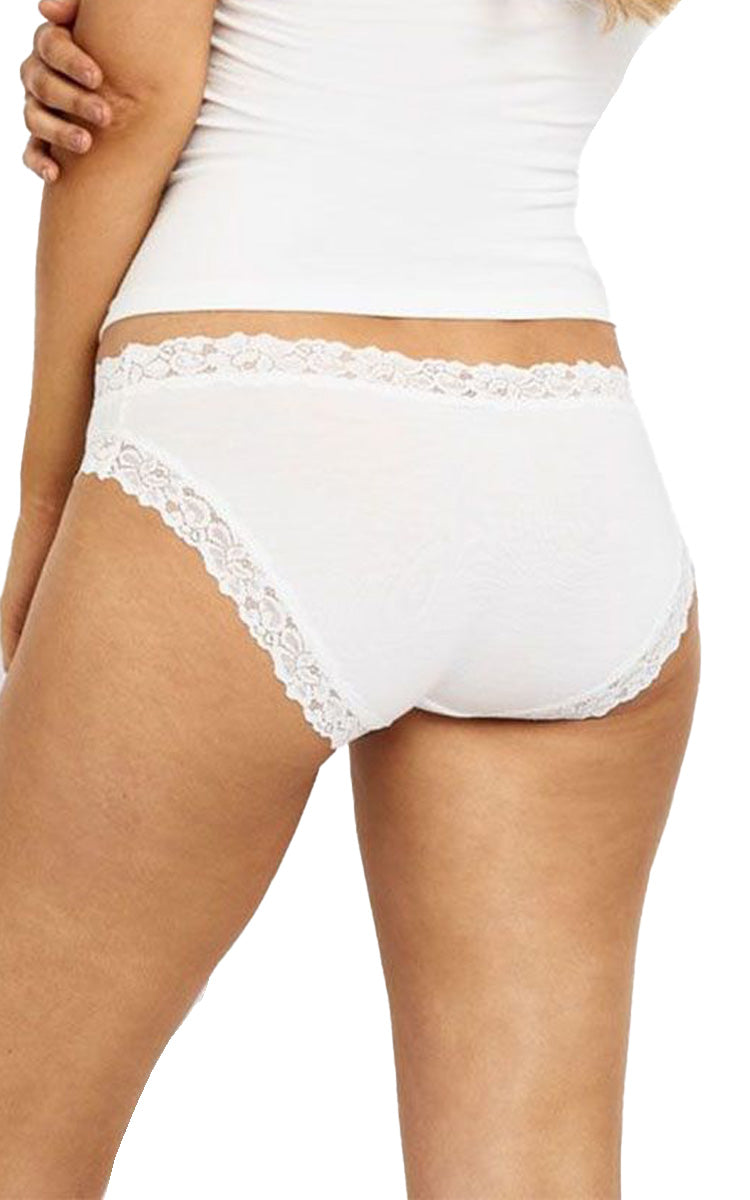 Jockey 94% Cotton Underwear Bikini in White Parisienne