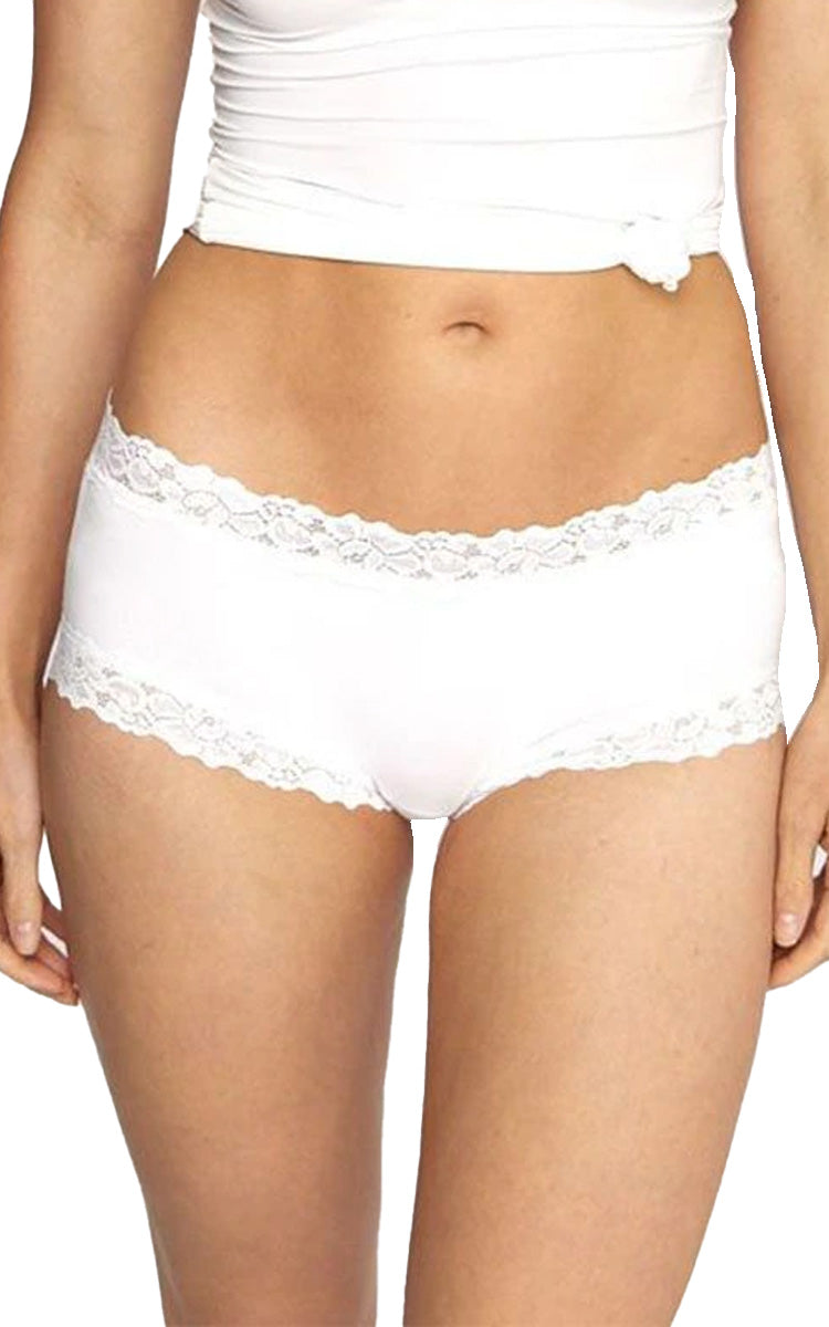Jockey 94% Cotton Underwear Boyleg in White Parisienne