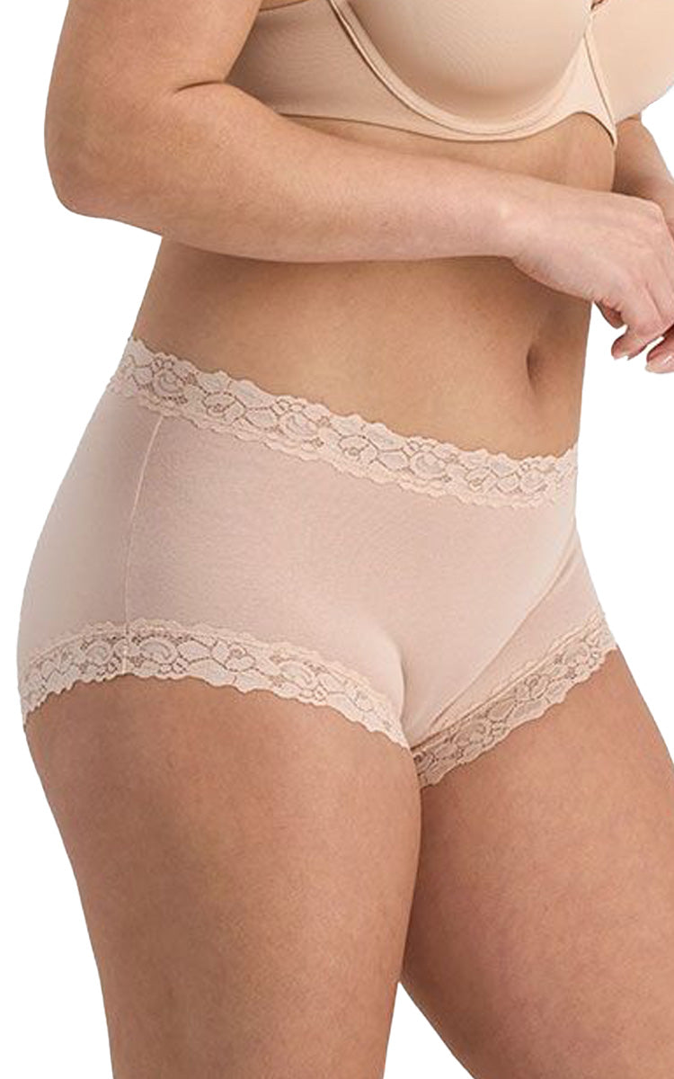 Jockey 94% Cotton Underwear Full Brief in Nude Parisienne