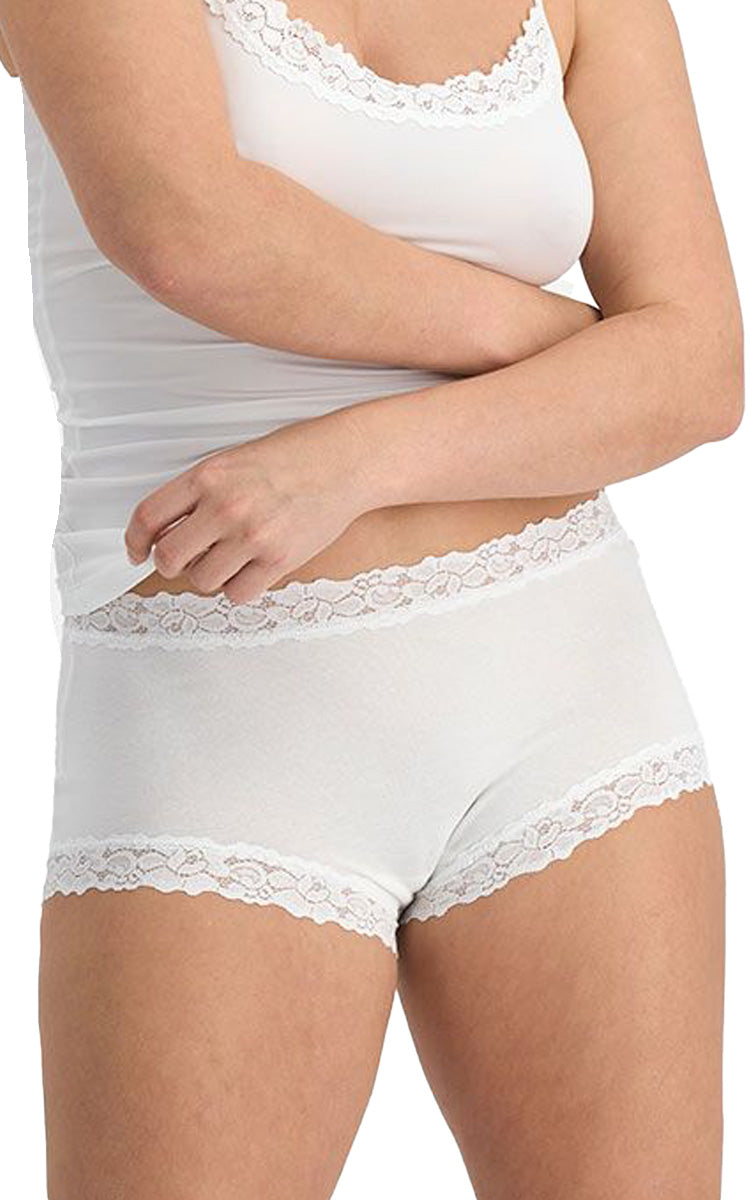 Jockey 94% Cotton Underwear Full Brief in White Parisienne