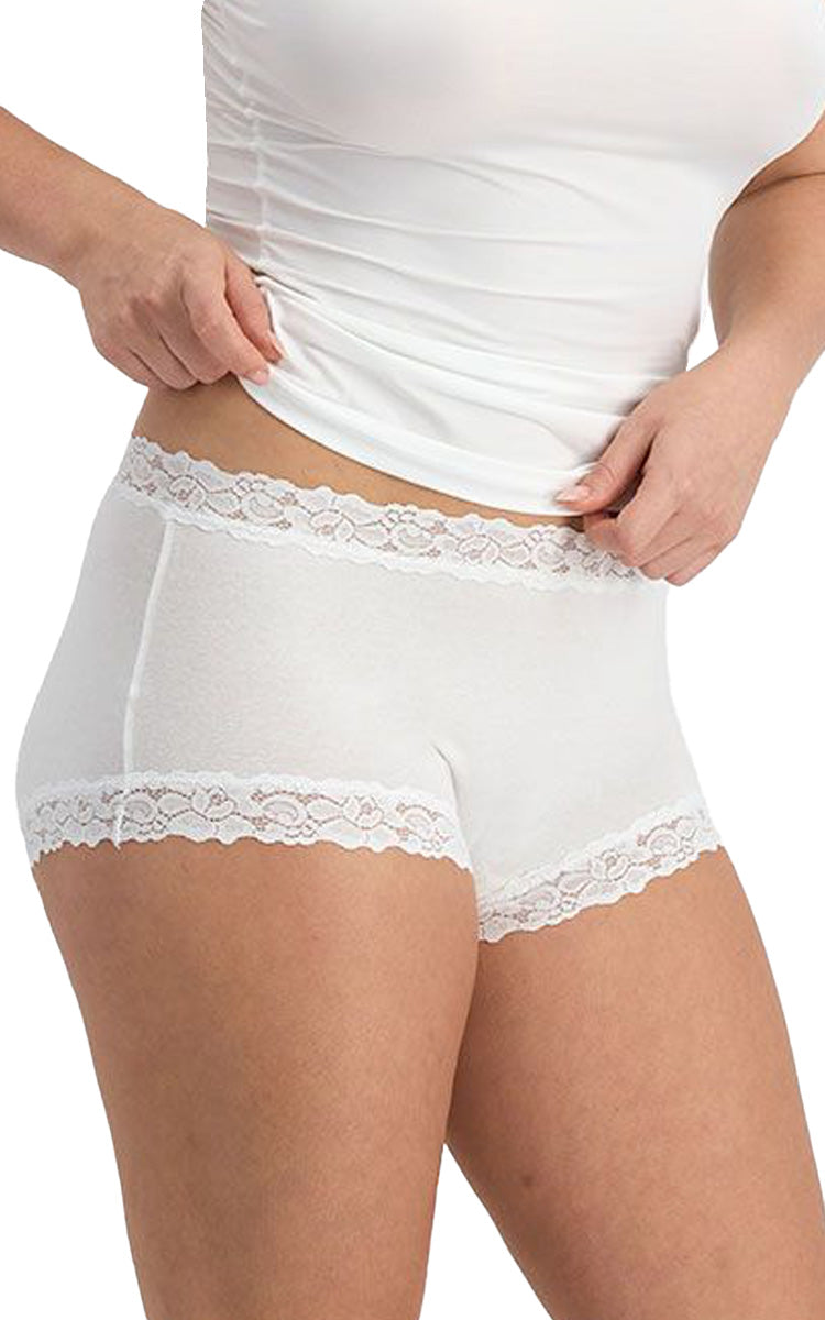 Jockey 94% Cotton Underwear Full Brief in White Parisienne