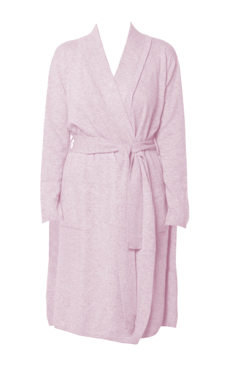 Love and Lustre Cashmere robe in blush for sales at natureswear australia