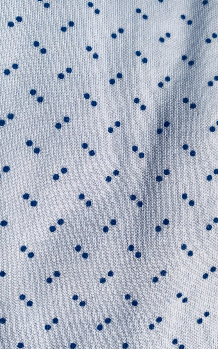 Schrank Polycotton Jersey Embroidered Nightgown With Collar In Blue SK235S