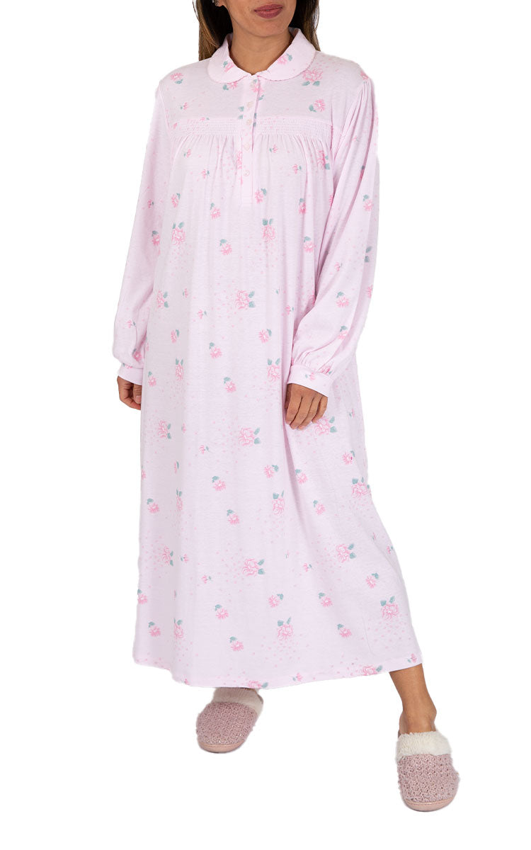 Woman wearing nightgown for senior lady