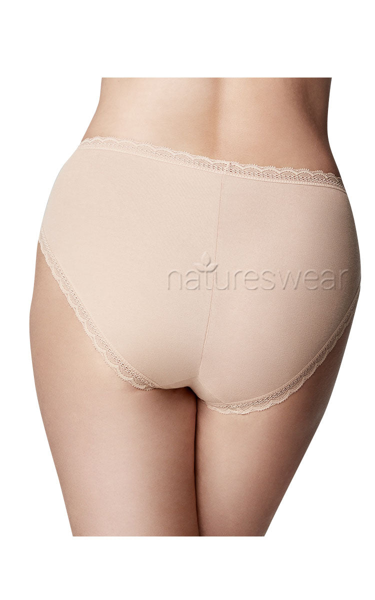 The Knicker Cotton Hi Cut Brief Nude Australia and New Zealand Natureswear