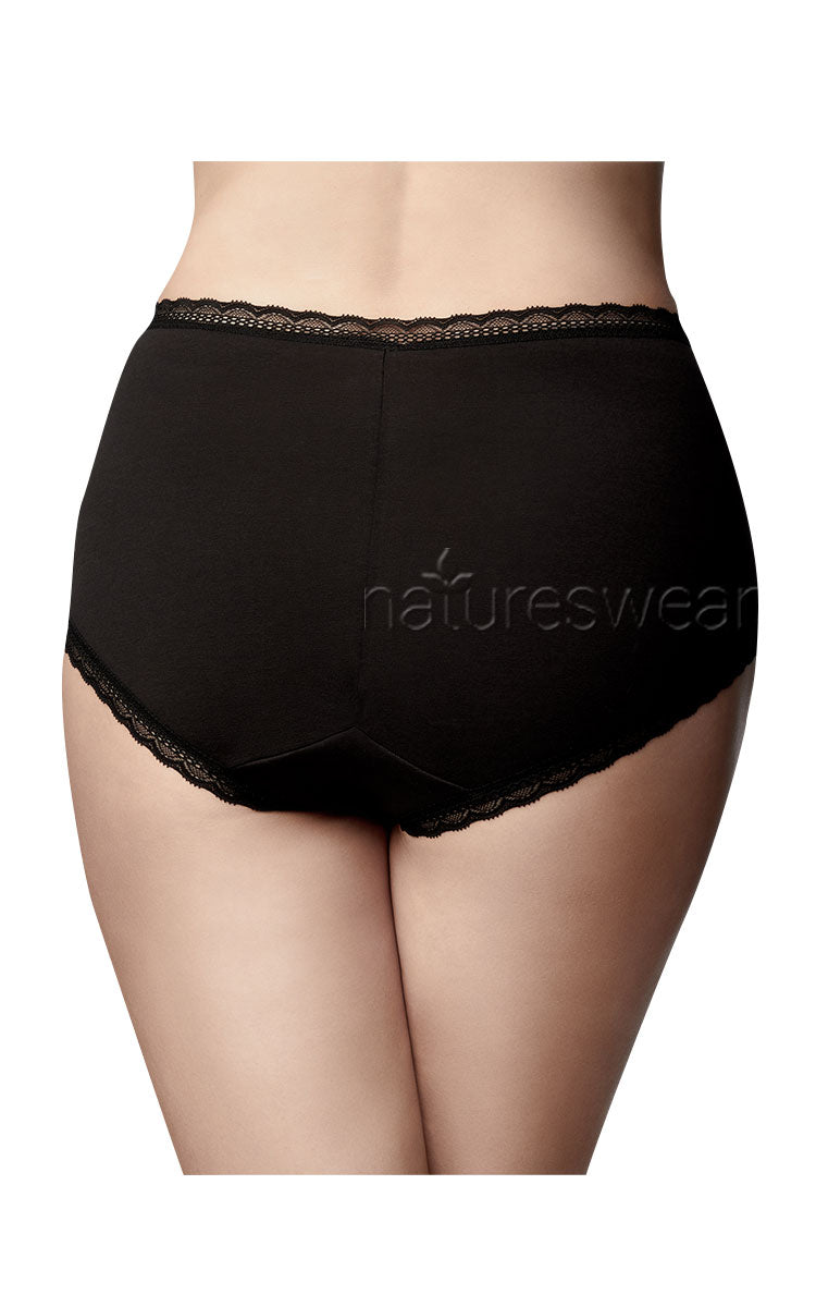 The Knicker Cotton Maxi Brief Black Australia and New Zealand Natureswear