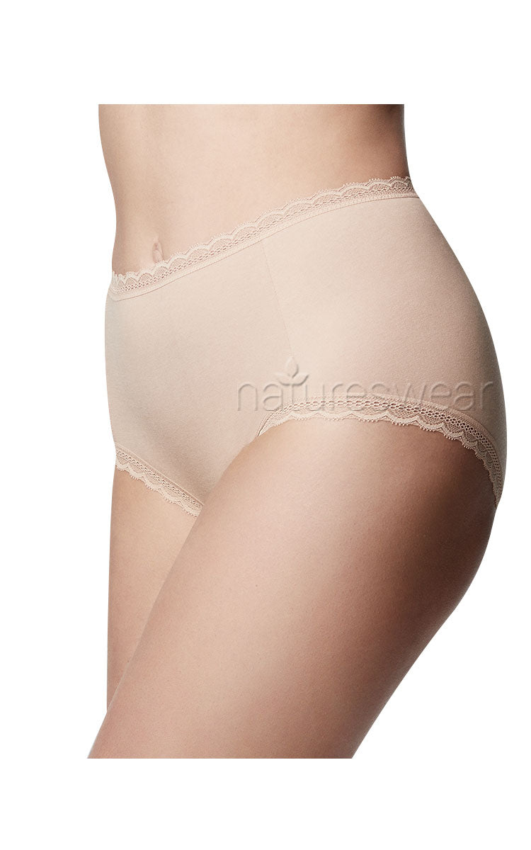 The Knicker Cotton Maxi Brief Nude Australia and New Zealand Natureswear