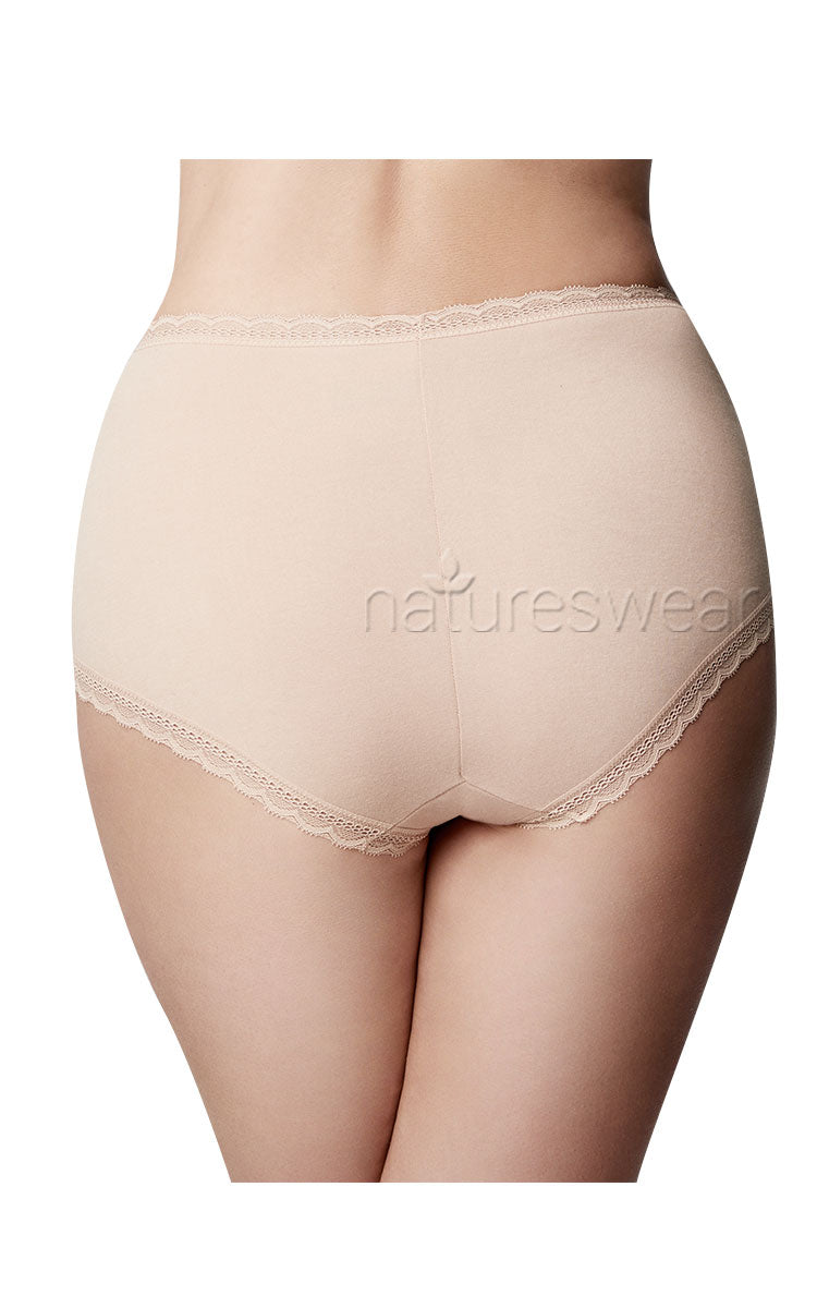 The Knicker Cotton Maxi Brief Nude Australia and New Zealand Natureswear
