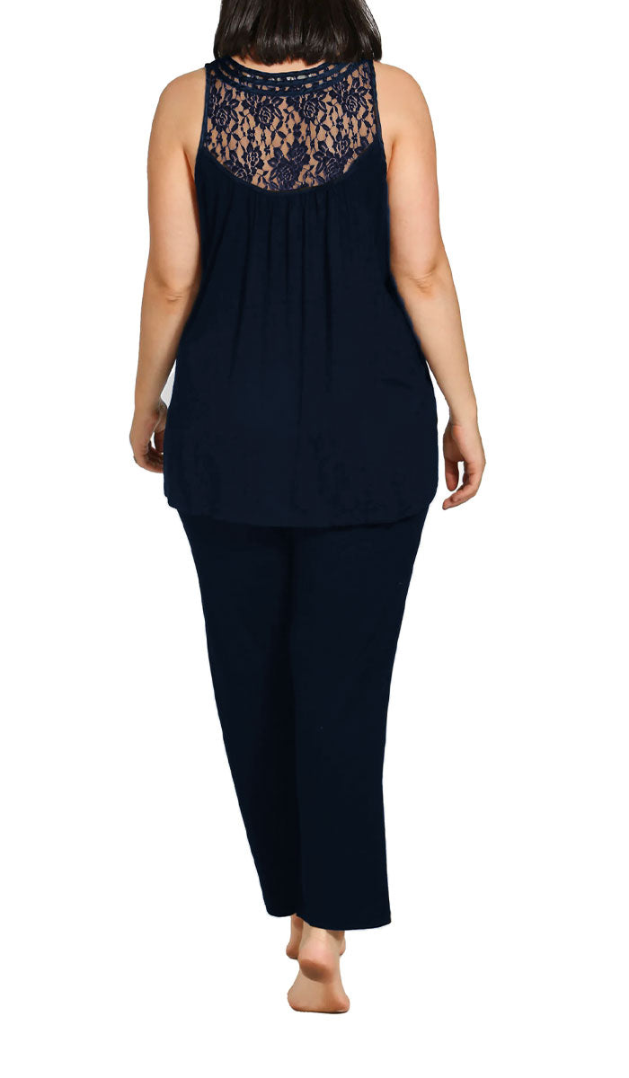 Yuu 100% Viscose Pyjama Sleeveless in Navy Y270