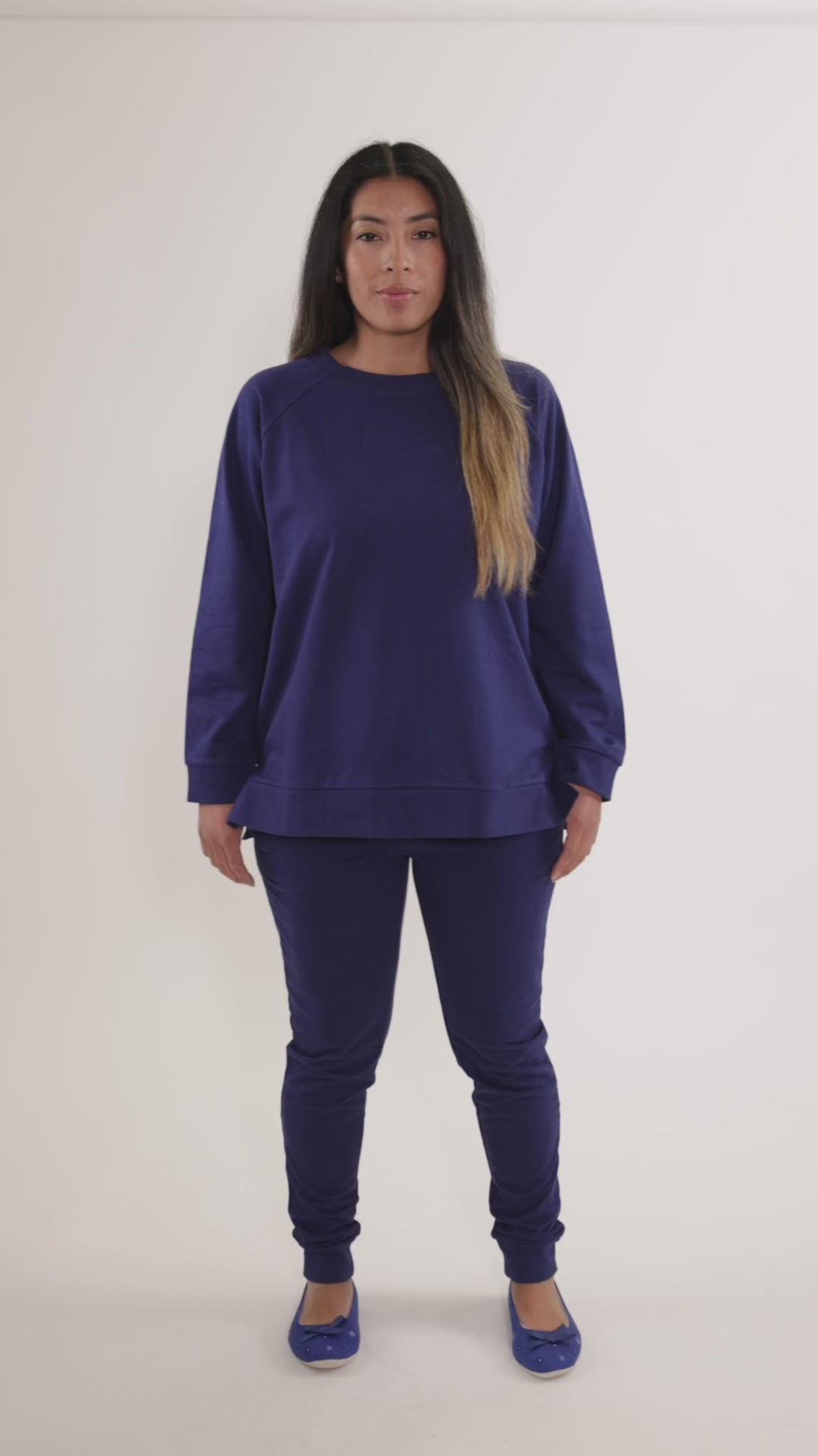 Women modeling cotton tracksuit for women to buy