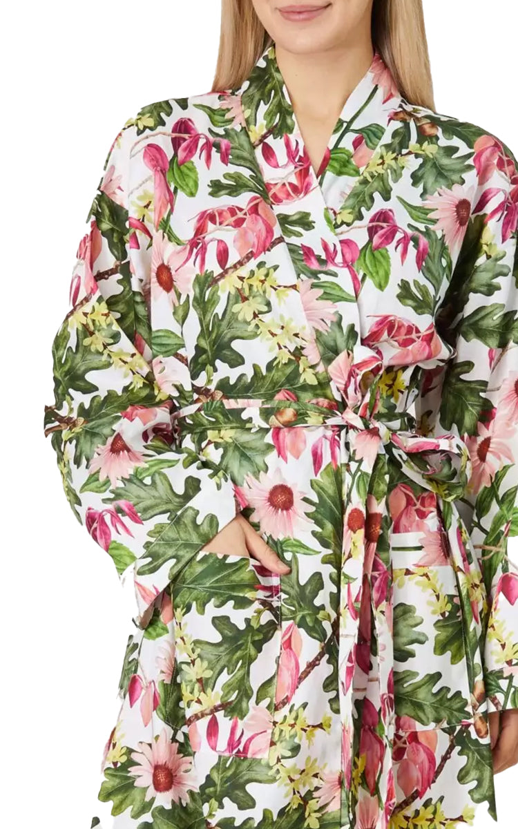 Sanctuary Studio Long Sleeve Robe for her in Botanic Print