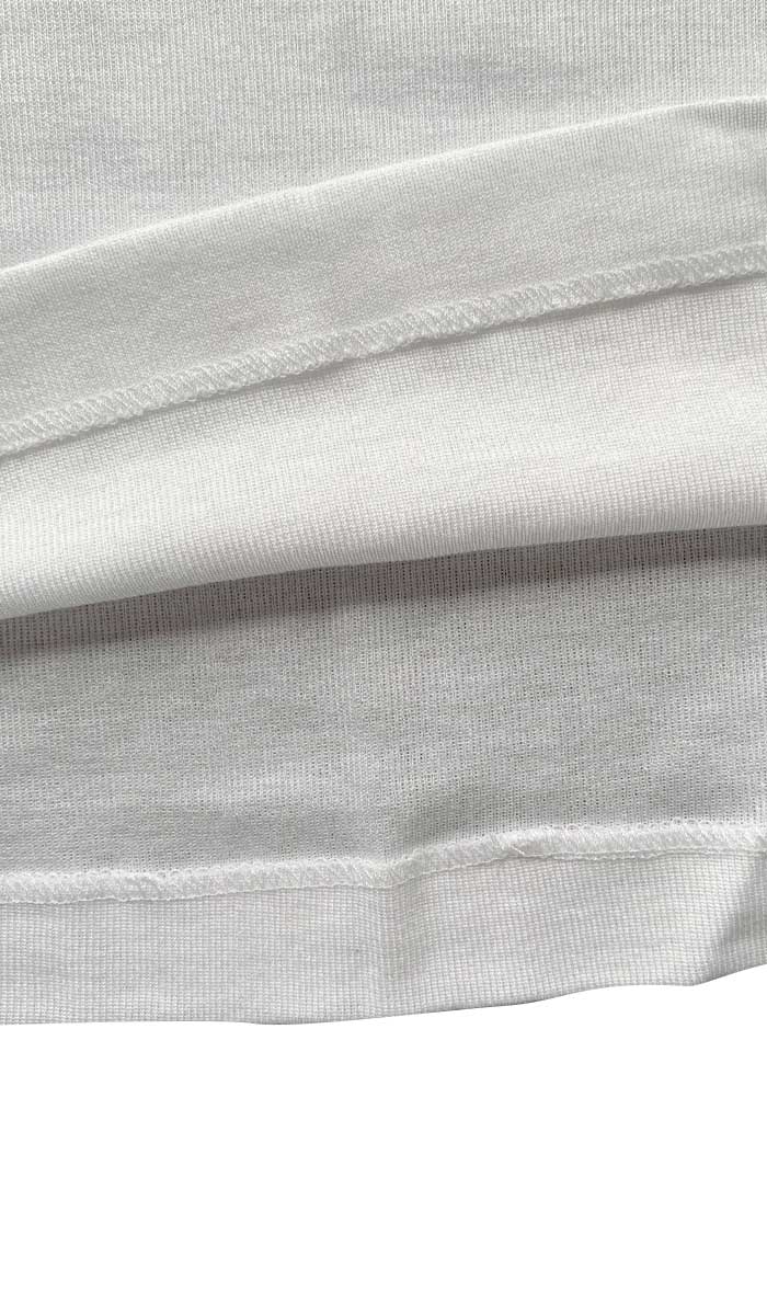 Emmebivi 100% Cotton Plain Cotton Singlet in White 13831