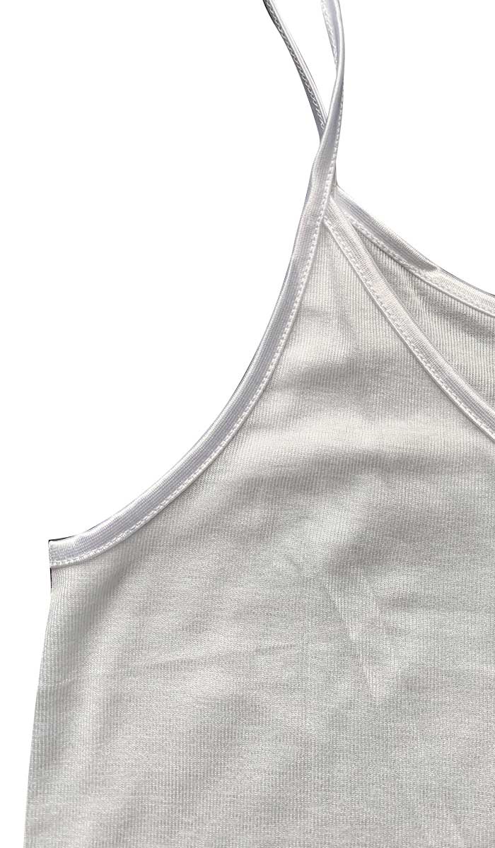 Emmebivi 100% Cotton Plain Cotton Singlet in White 13831