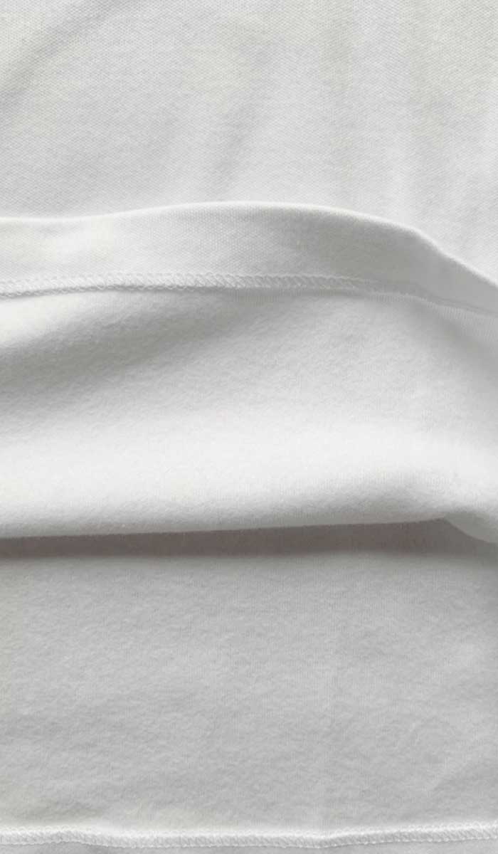 Emmebivi 100% Cotton Thermal Plain Short Sleeve Spencer In White 42573