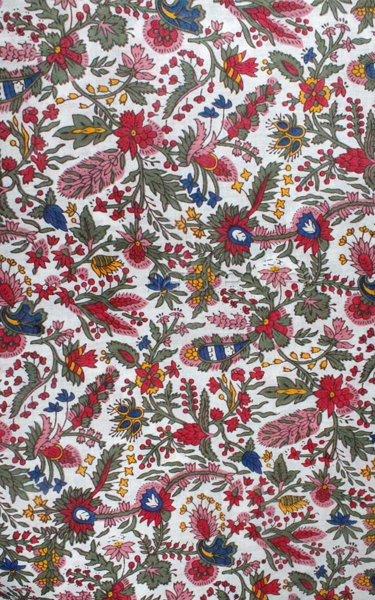 Arabella cotton floral design close up of print
