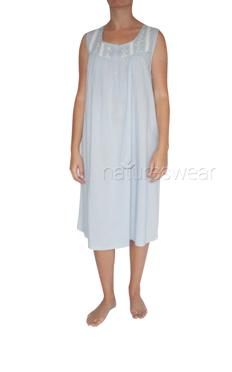 woman wearing French Country Sleeveless Nightgown